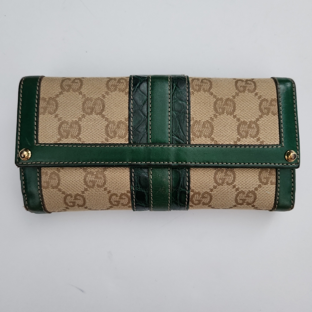 Authentic Vintage Gucci Long Trifold Wallet